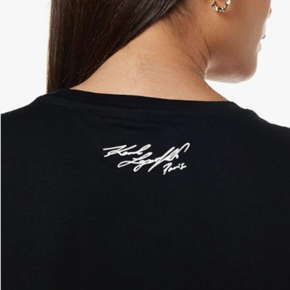 NWT! NEW! Karl Lagerfeld Paris Hotfix Choupette Embellished Cat Women T-Shirt - Picture 10 of 15